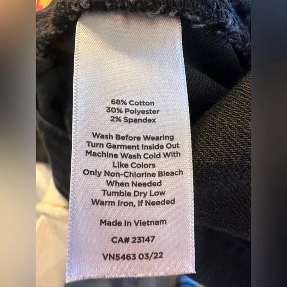 Talbots Sculpt Straight Leg Black Jeans Size 12 Classic Stretch Denim - Picture 7 of 7